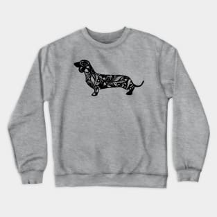 Dachshund Floral Mandala Crewneck Sweatshirt